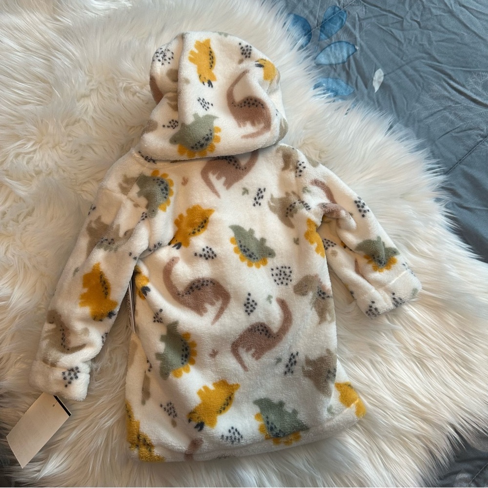 NWT Baby Essentials Dinosaur Plush Robe Set - Picture 5 of 7